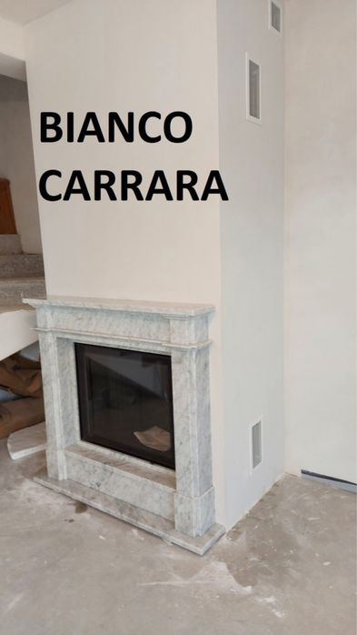 Portal kominkowy z marmuru obudowa kominek