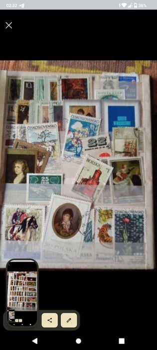 Coleção de selos vários paises