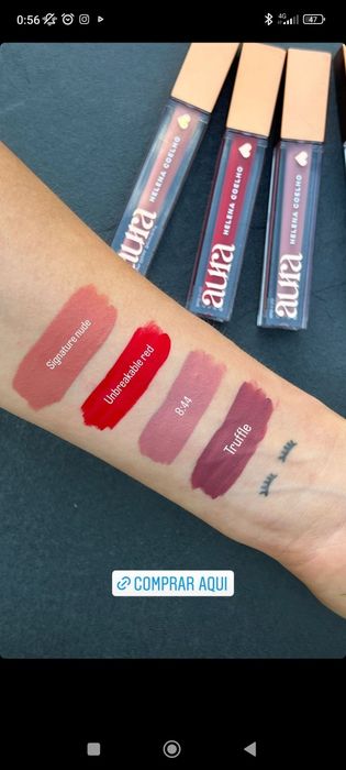 Conjunto : Batom trufle :13€ + blush (16€)+paleta(25€) colecao Aura