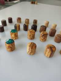 Botões potenciómetro knobs em madeira