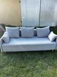 Sofa rozkładana szara trzyosobowa Miami