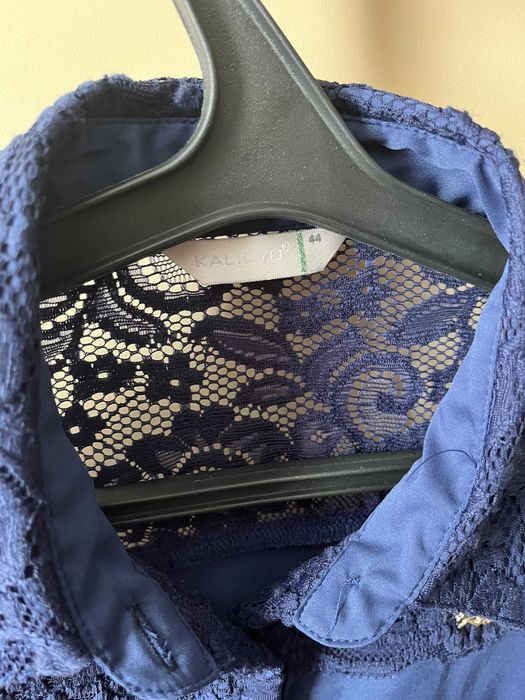 Рубашка женская Kalicyu 44 с длинным рукавом синяя