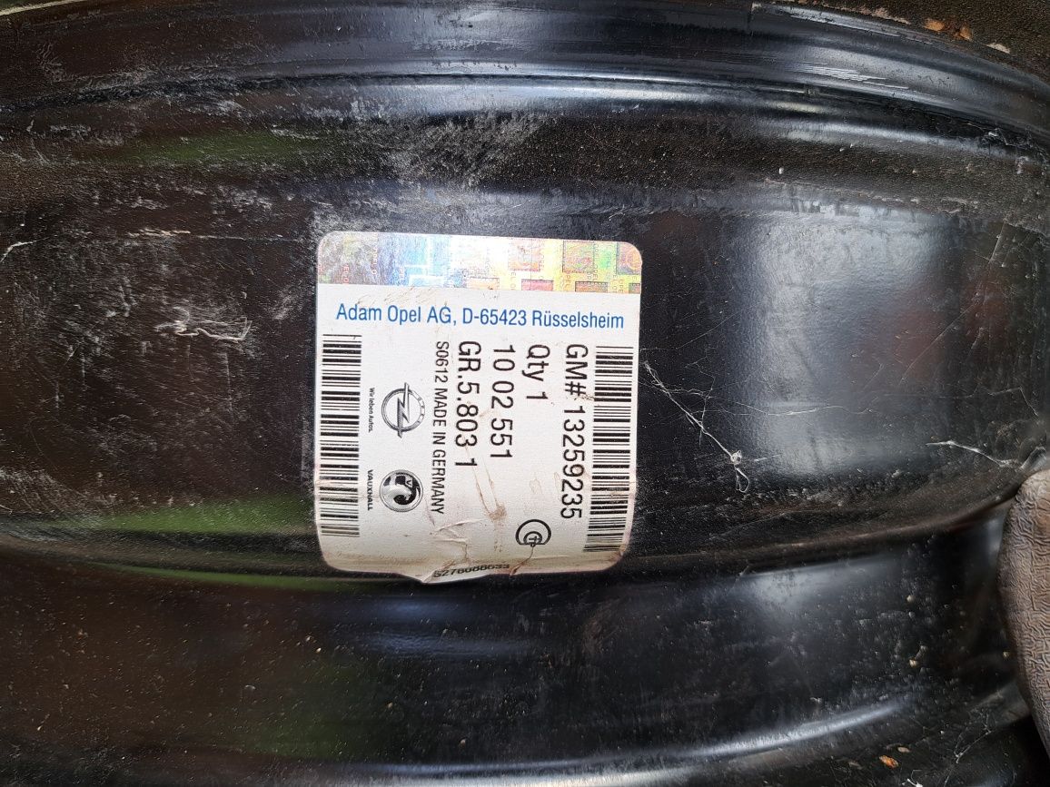 Felgi stalowe z czujnikami  16" Opel 5 x 115   mokka,astra,
