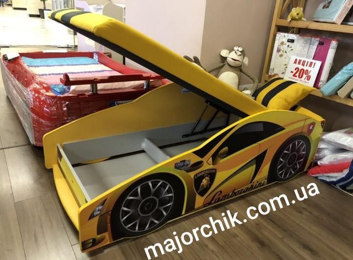 Ліжко машина з матрасом кровать машинка