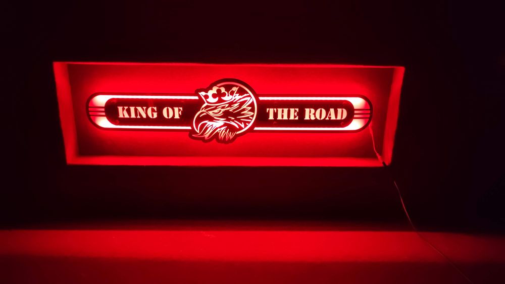 SCANIA Orzeł  Lustro LED  na tylną ścianę, nad łóżko S01-Multikolor