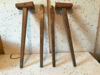 Stare drewniane nogi do stolika - 56 cm
