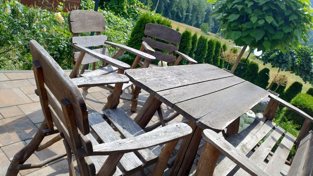 Meble ogrodowe dębowe