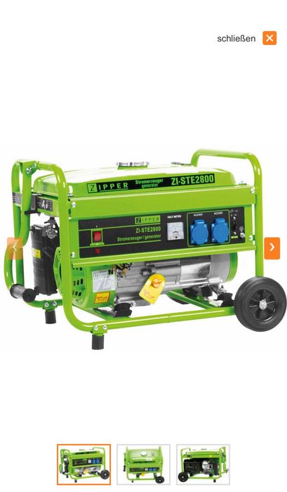 Генератор Zipper  Benzin 2,5 kW В НАЯВНОСТІ 2 шт