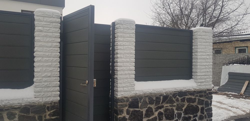 Забор горизонт, забор доска, паркан дошка, сайдинг, металосайдинг