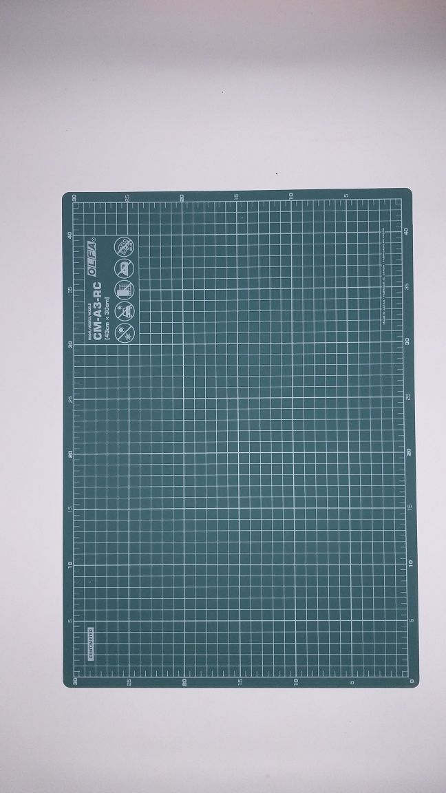 Килимок OLFA CM-A3-RC 430х300 мм , тощина 2 мм, зелений колір, Японія