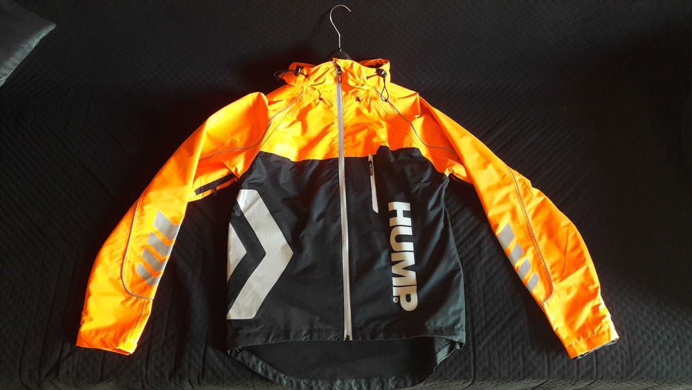 Kurtka męska przeciwdeszczowa, odblaskowa na rower, S-M