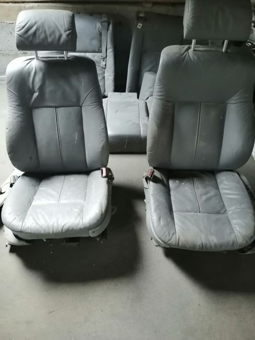 Fotele BMW E38 skóra szara