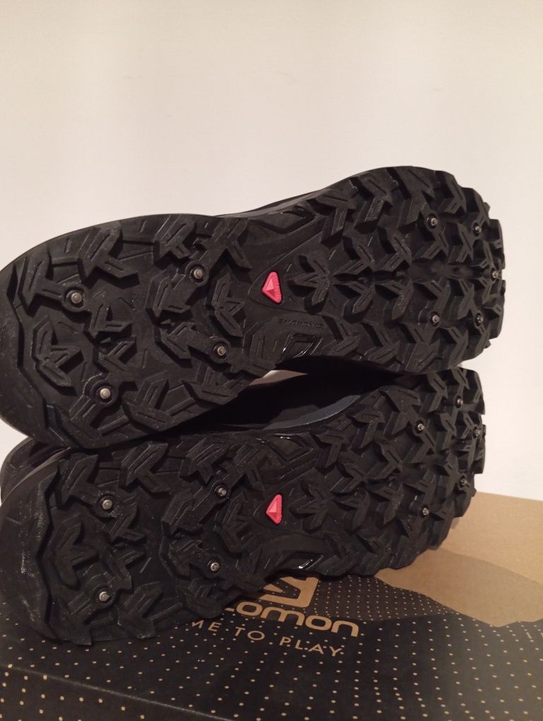 Męskie buty zimowe trekkingowe w góry z kolcami Salomon 44 2/3 salewa