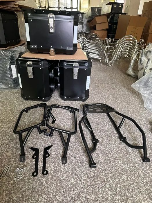 (NOVO) Malas Laterais + Top case Honda Transalp 750