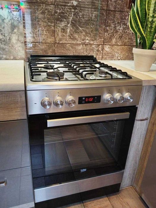 Газова | газовая плита з нержавійки Beko FSM62331DXT. Доставлю!