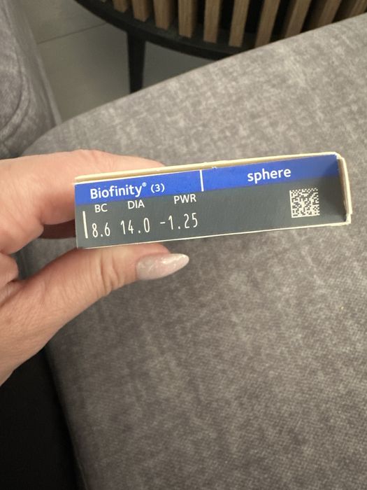 Soczewki biofinity -1,25 miesieczne 8.6, 14,0 x 2 szt
