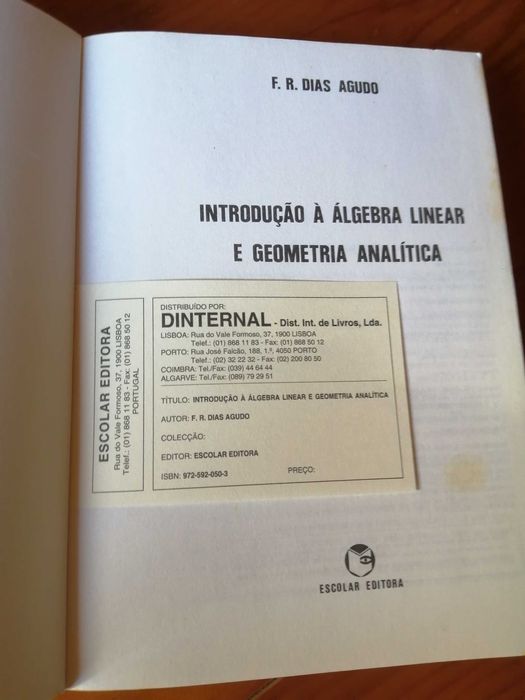 Introdução à Álgebra Linear e Geometria Analítica
