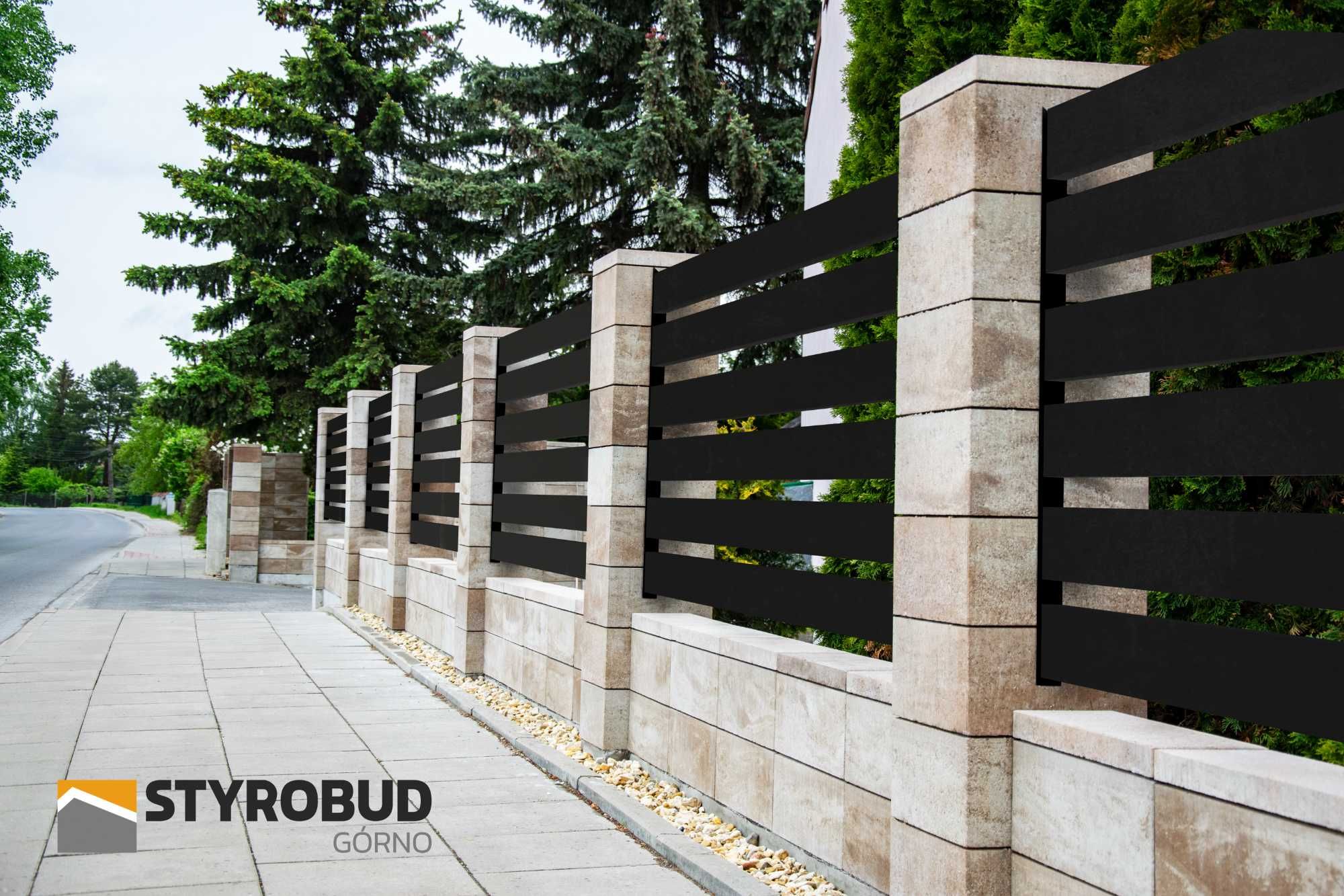 Styrobud Fini™ 360x360x200 Pustak betonowy - pustak ogrodzeniowy