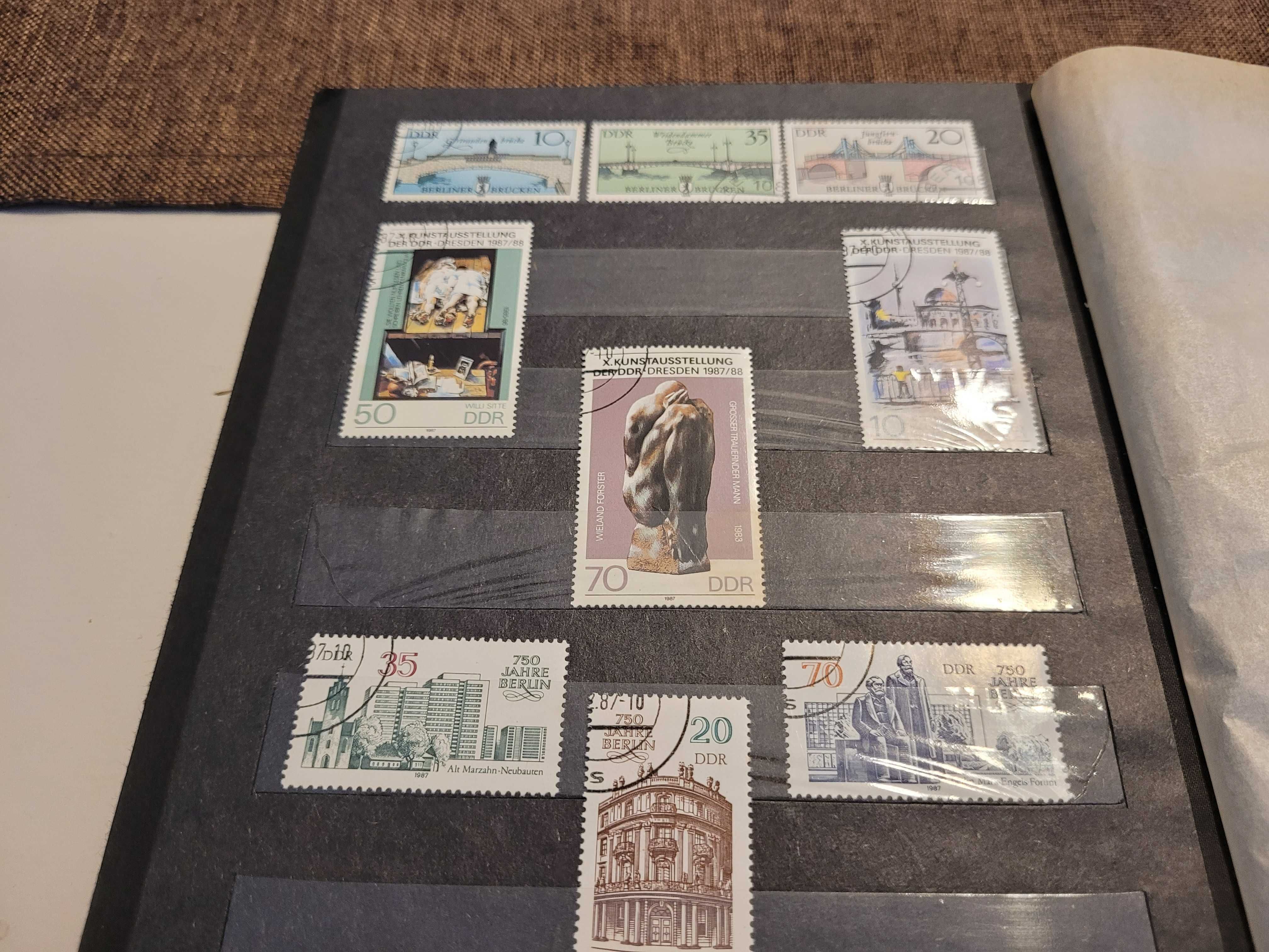 Klaser ze znaczkami, Bułgaria i DDR (stemplowane)