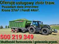 Zbiór traw,  zielonki, żyta Krone Mx370  Fendt Tigo  gniecenie i