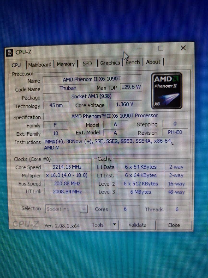 Zestaw płyta główna AM3, procesor AMD, pamięć DDR3