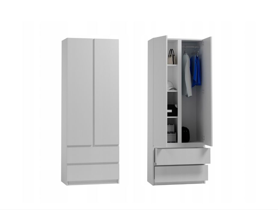 Zestaw mebli biurko łóżko szafa dla nastolatka dziecka biały komplet