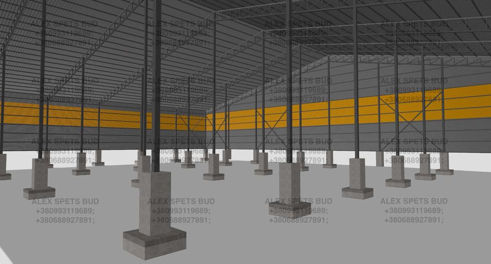 Побудуємо ангар склад (сендвіч-панелі) під ключ 48х36 або інший розмір