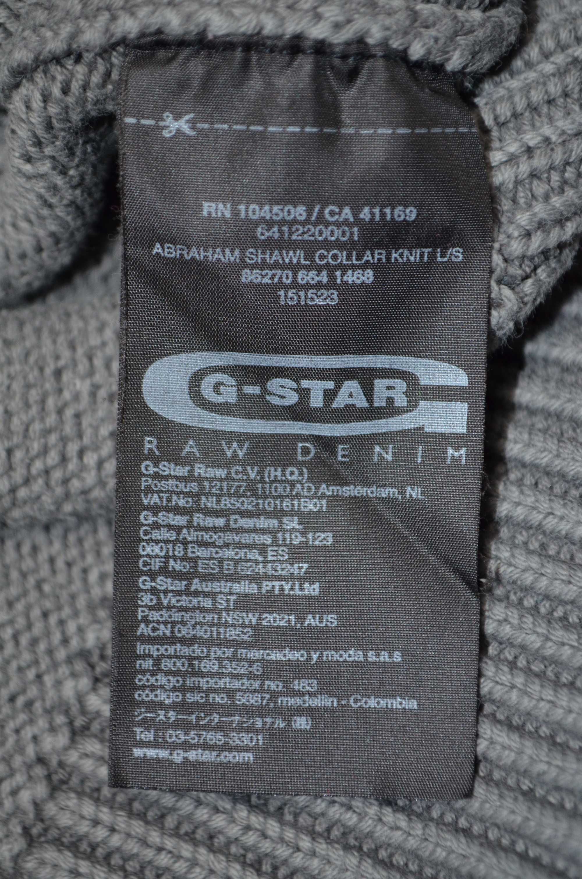 Свитер G-Star Pullover Men Sweaters Knit Grey Size XL