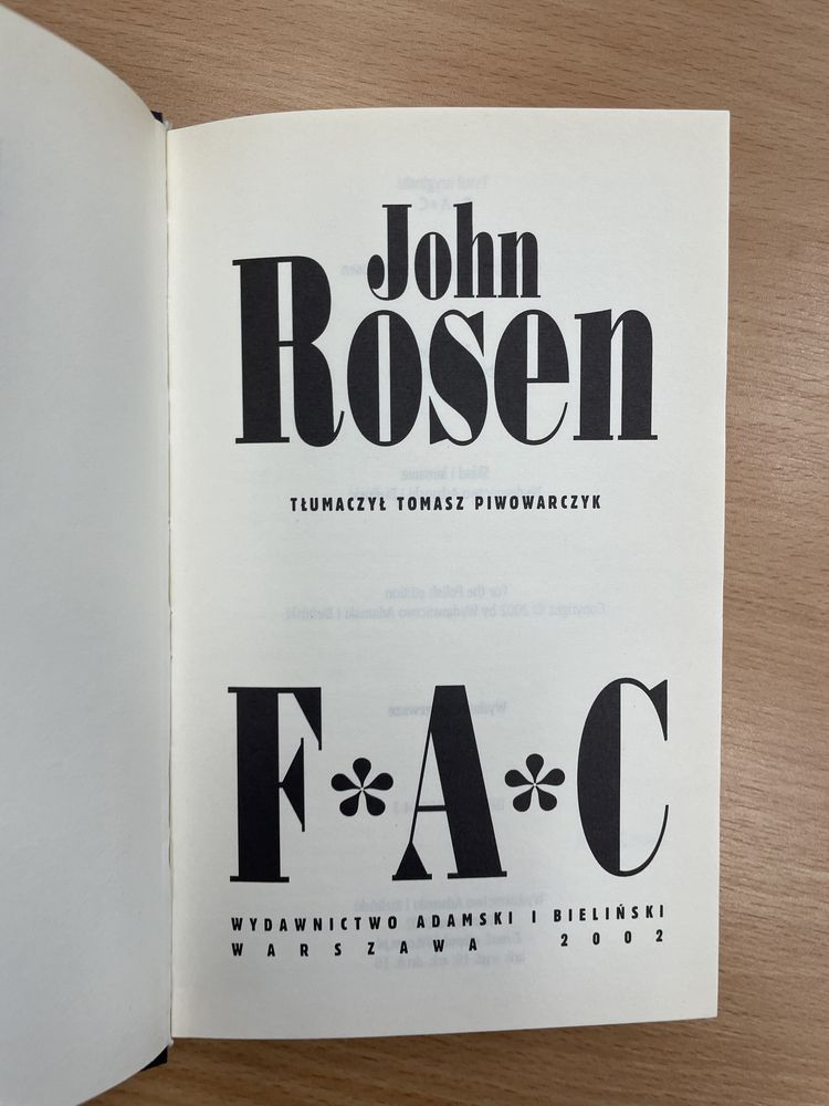 John rosen fac wydanie 2002