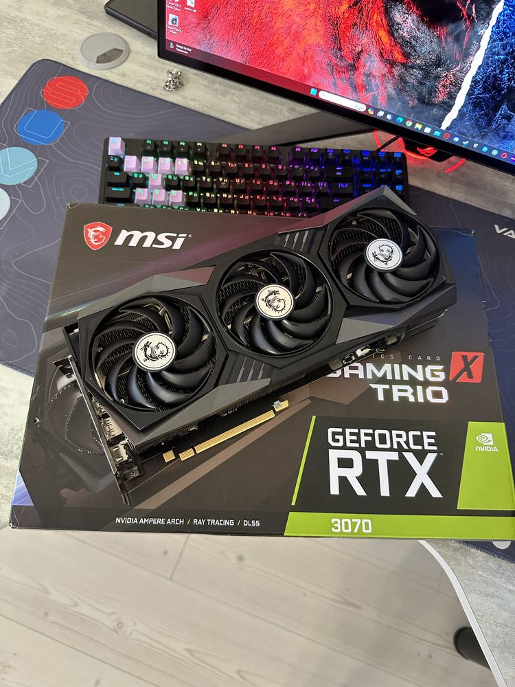 Видеокарта RTX3070 MSI Gaming X Trio на гарантии