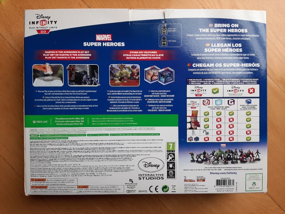 Caixa jogo Disney Infinity 2.0 Marvel XBOX360