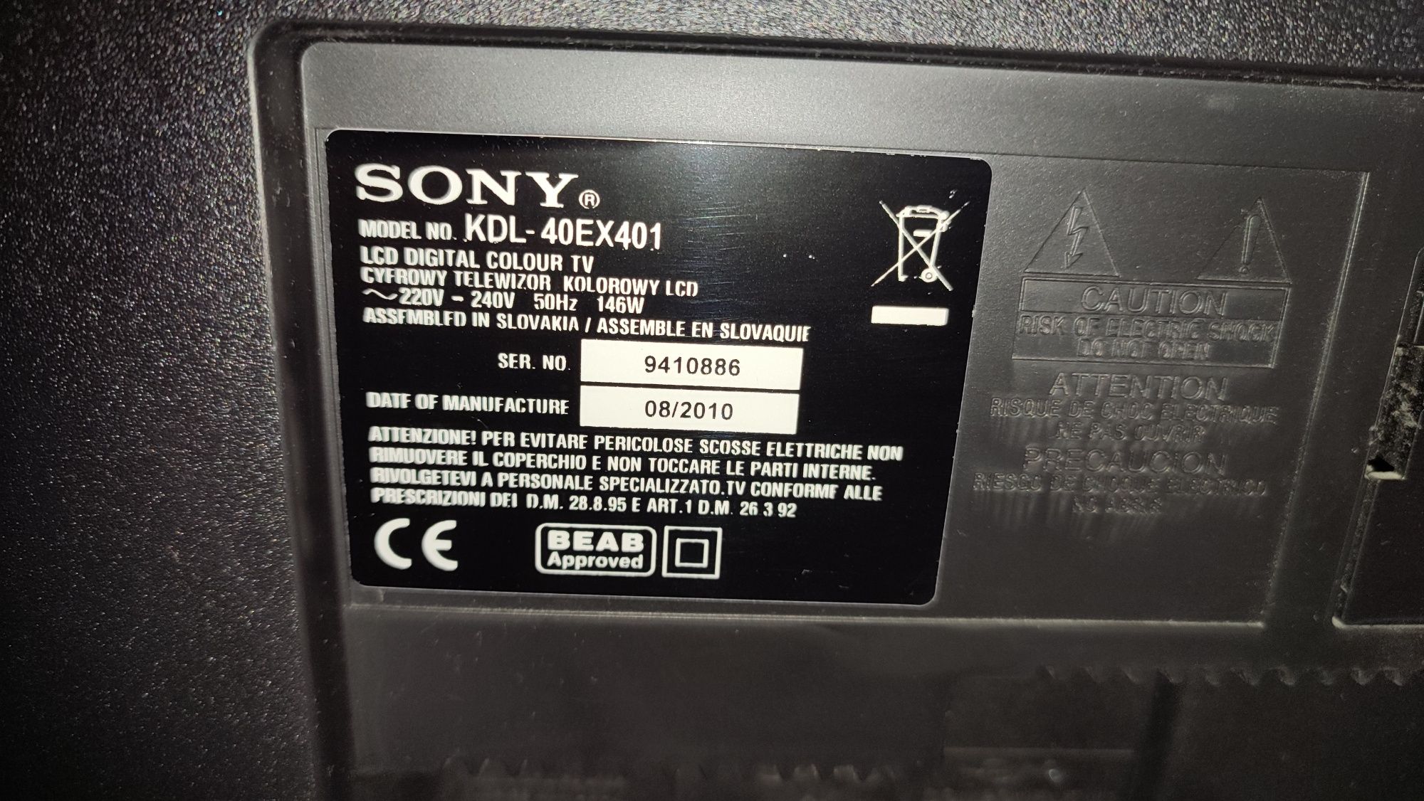 Sony Bravia KDL 40EX401