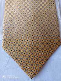 Krawat złoty wzorzysty