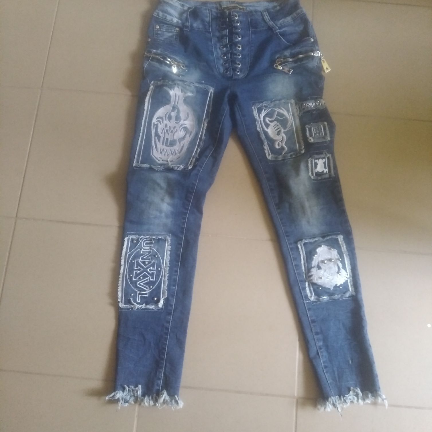 Spodnie damskie jeansowe rozmiar M/L