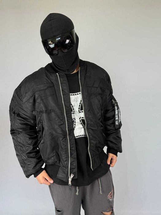 Бомбер Vetements Alpha Industries Black Racing Вomber Jаcket куртка S