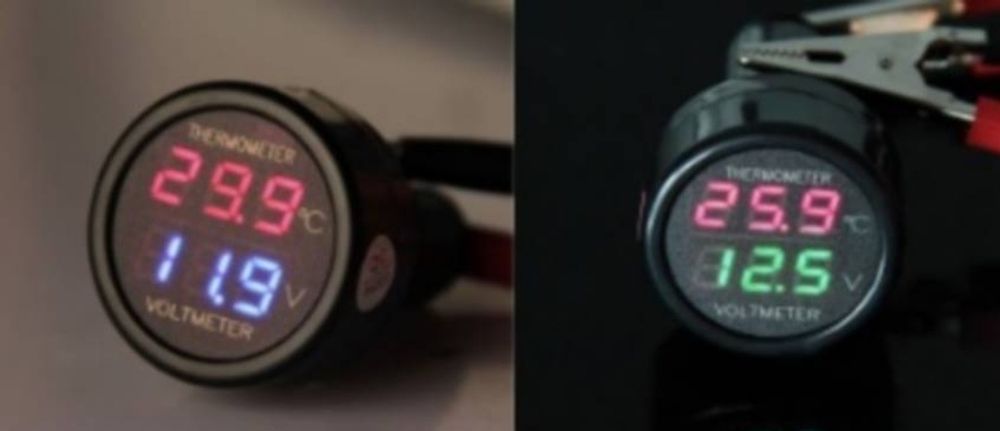 NOWY woltomierz okrągły termometr do zapalniczki