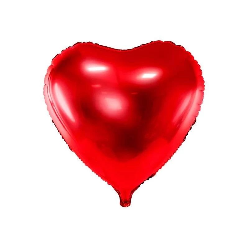 Balon foliowy Serce - 61cm, czerwony, różne kolory