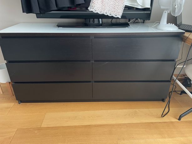 Komoda Ikea malm 160 cm, 6 szuflad