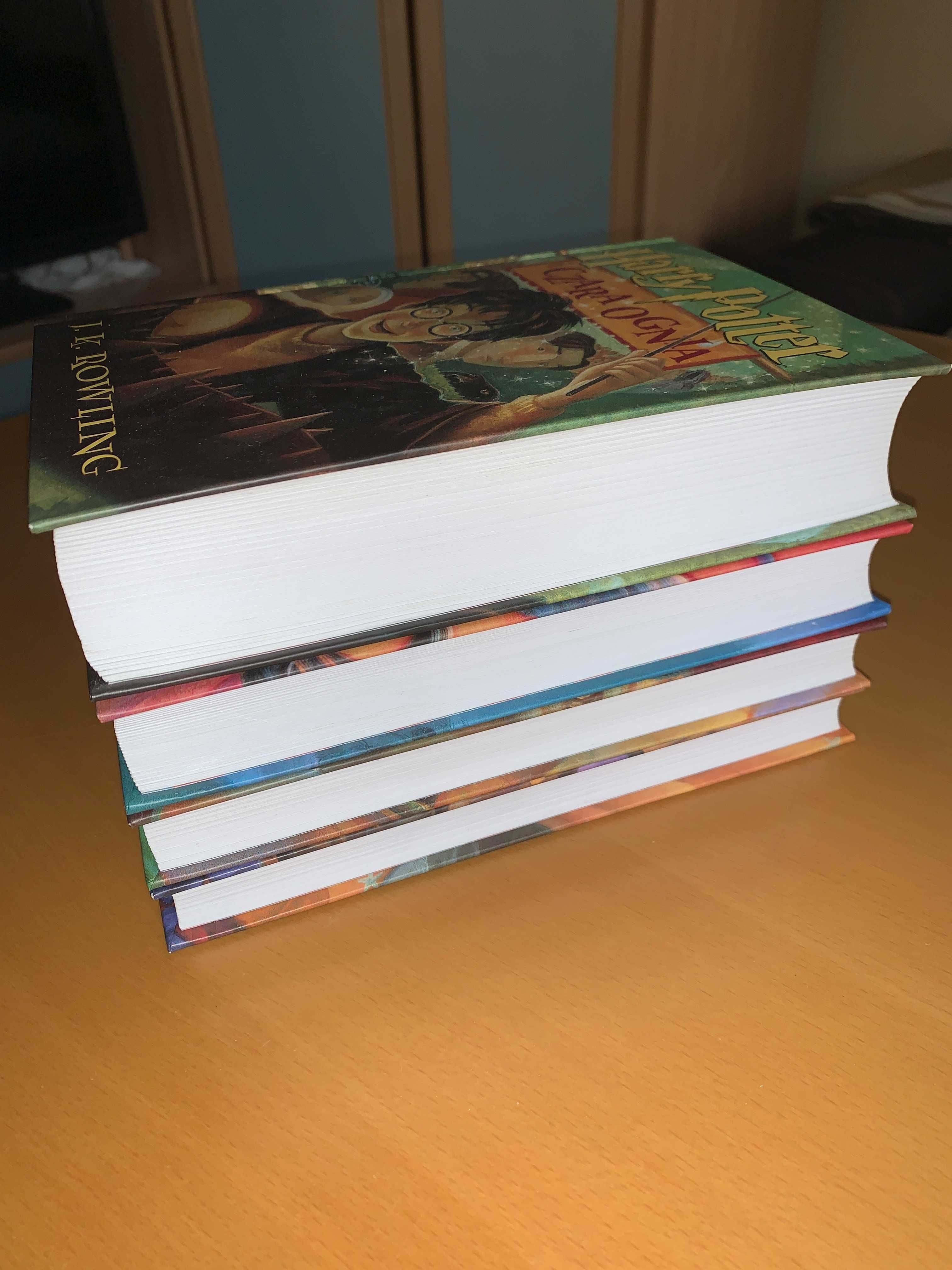 Harry Potter tomy 1-4, wydanie 2001, twarda oprawa, jak nowe