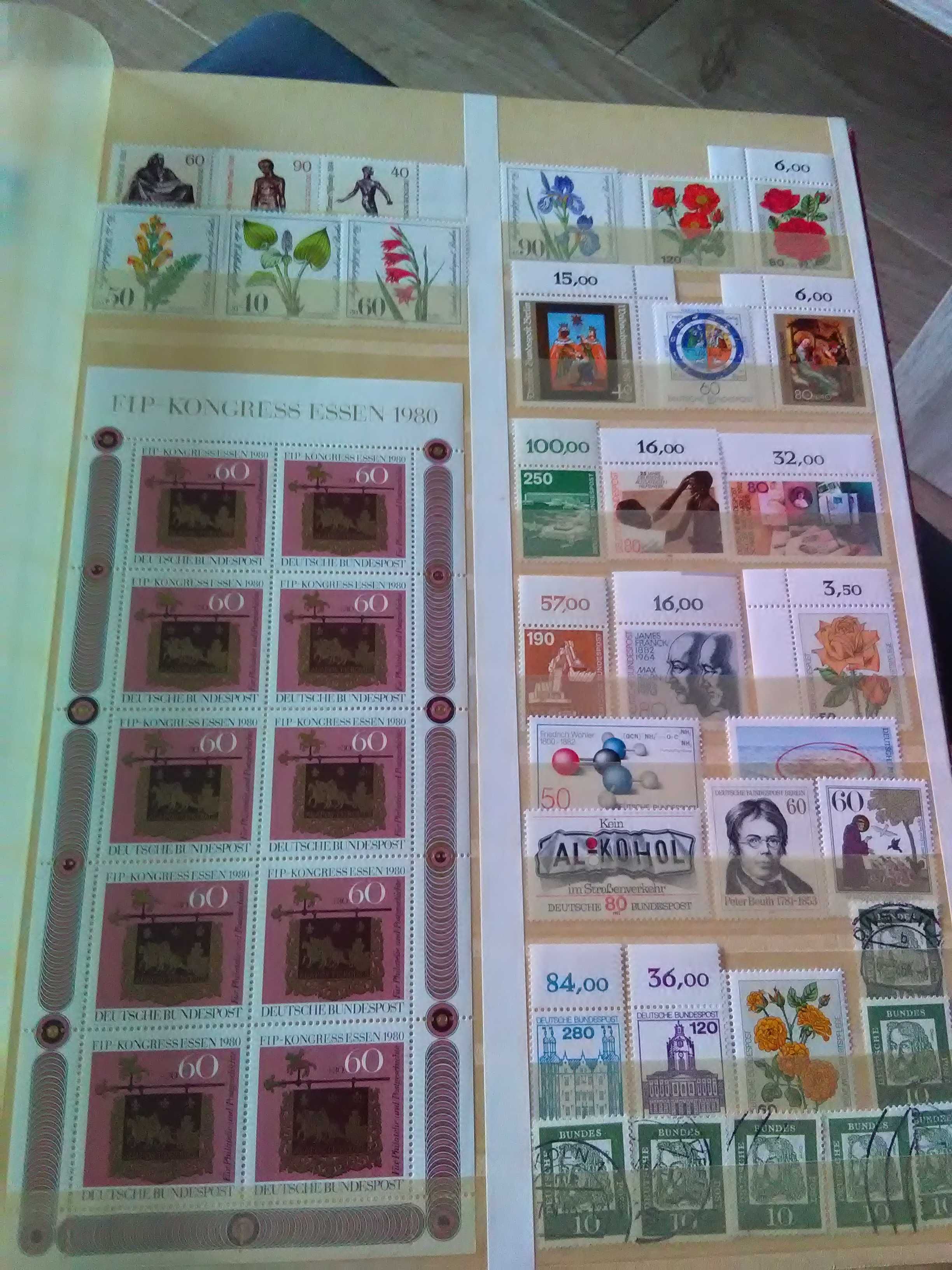 klasery z znaczkami pocztowymi 13 sztuk
