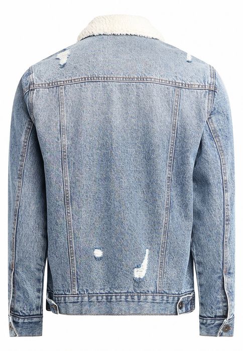 Kurtka jeansowa z przetarciami i kożuchem Redefined Rebel M