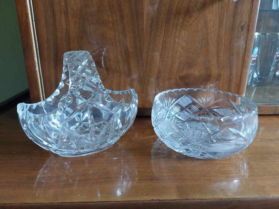 2 kryształy koszyczek miseczka