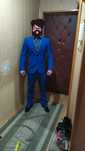 Niebieski Garnitur Slim Fit S