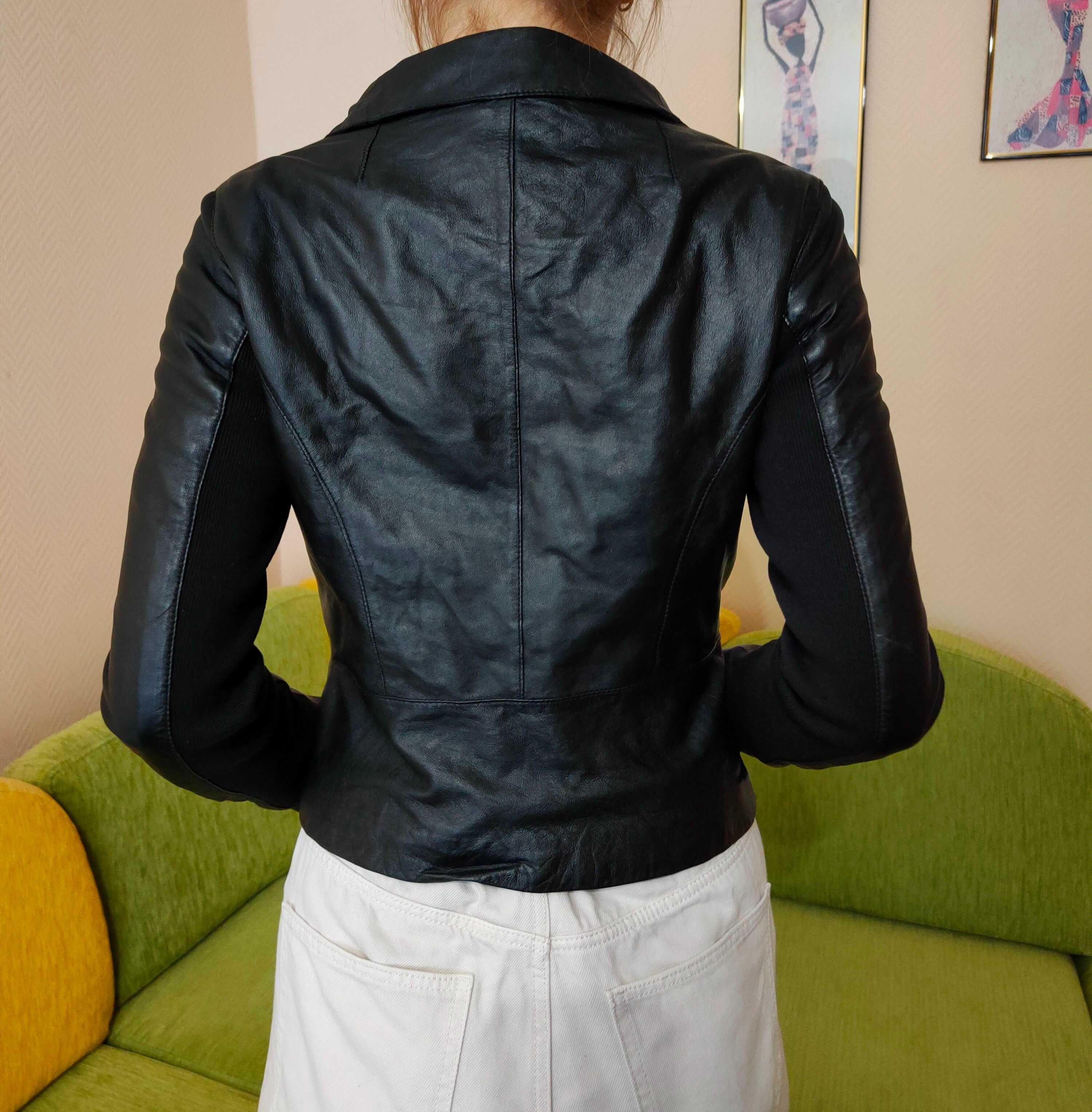 Натуральна шкіряна жіноча куртка косуха Oasis