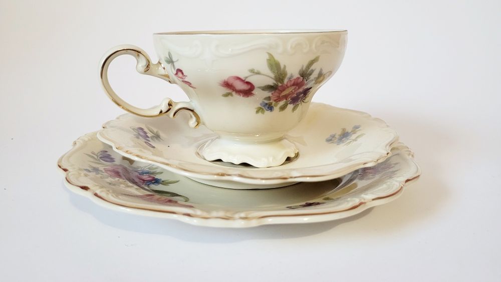 Pompadour Rosenthal ecru filiżanka trio przedwojenne