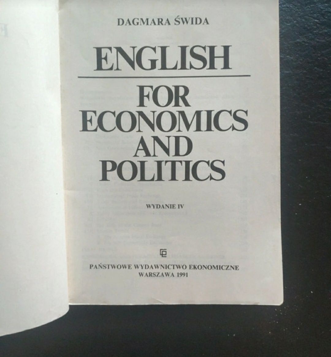 English for economics and politics PWN, 1991