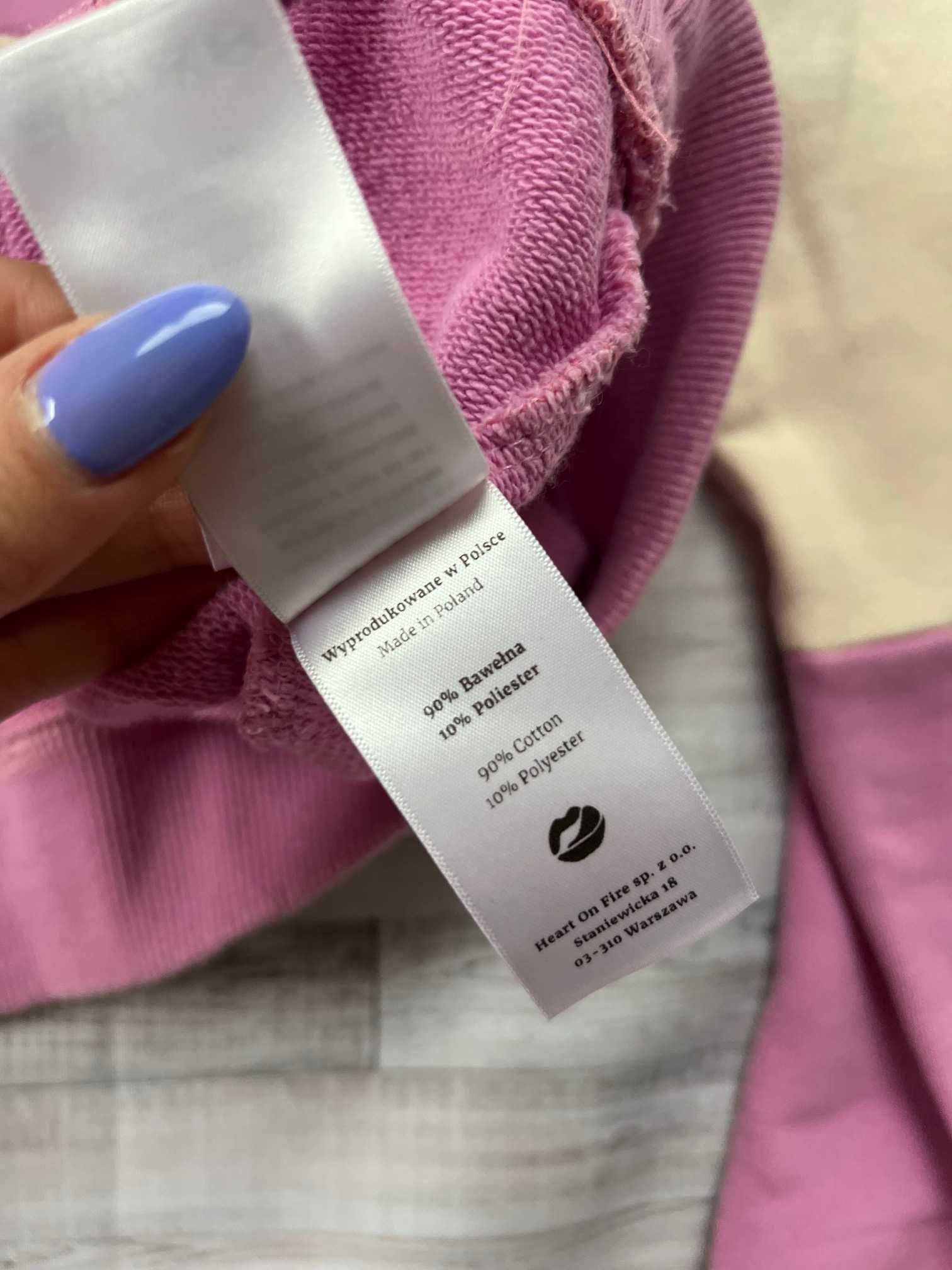 PLNY Lala Pina Colada bluza bawełniana bawełna różowa XXS oversize
