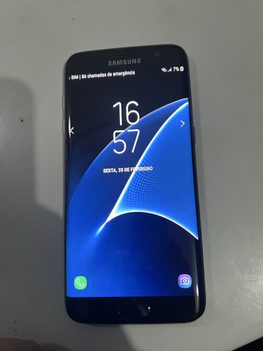 S7 edge como novo azul metalizado sem riscoa