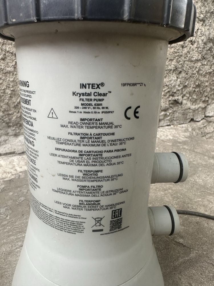 Продам насос для бассейна intex 638r 3750 литров в час