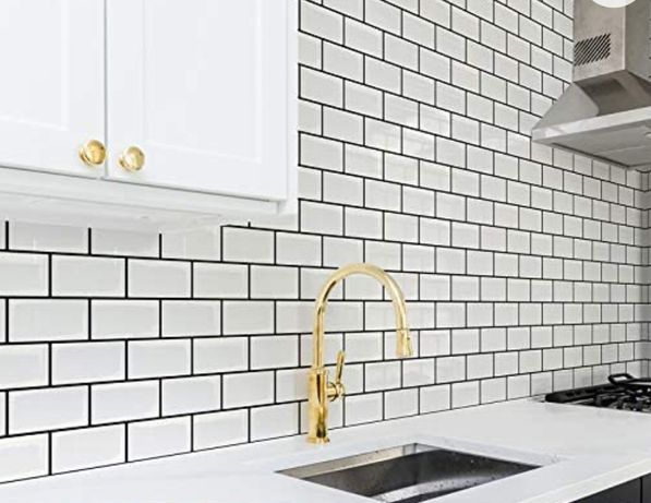 Vinyl/ Vinil de parede tipo azulejo. Cozinha ou casa de banho Novo